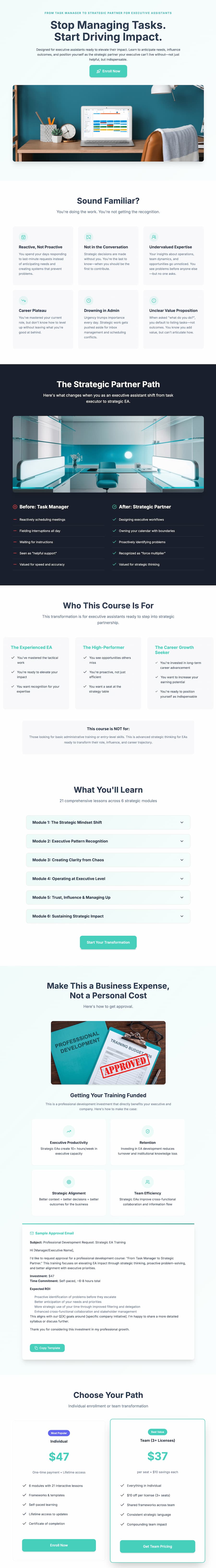 Screenshot of Amanda’s B2B site page showoff post.