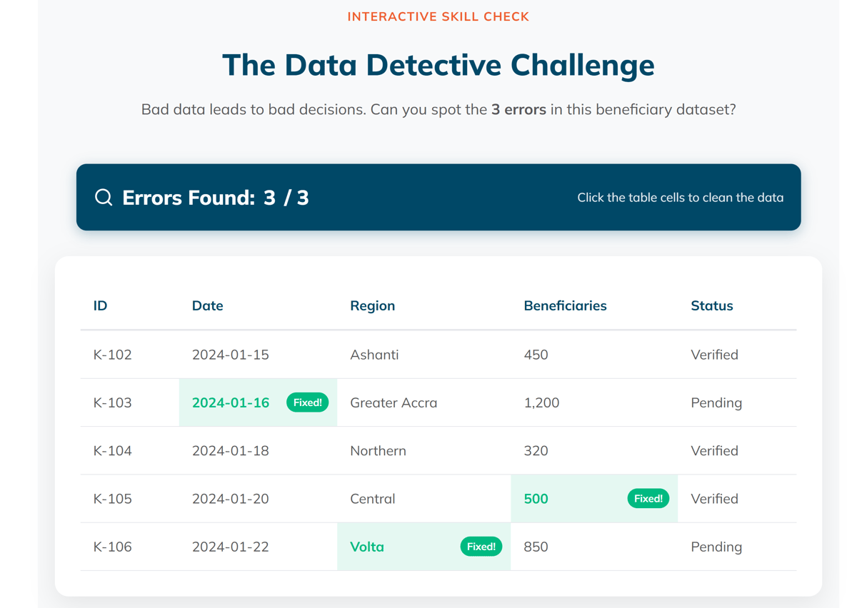Result screenshot from Jana’s build.